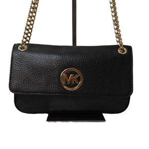 Michael Kors Black Shoulder Bag with Gold Chain